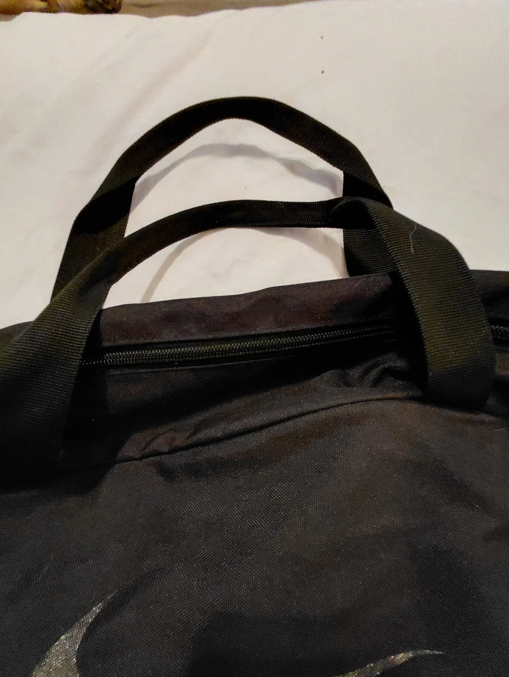 Nike Black Duffel with Silver Swoosh Baseball Softball Bat Bag